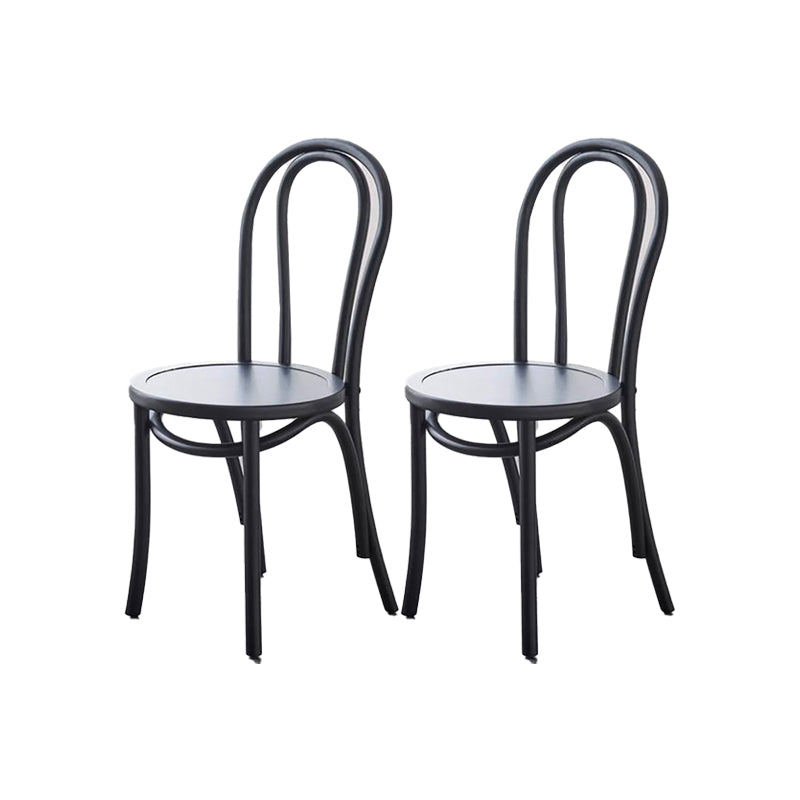 Industrial Kitchen Dining Chairs Solid Wood Windsor Back Side Chair