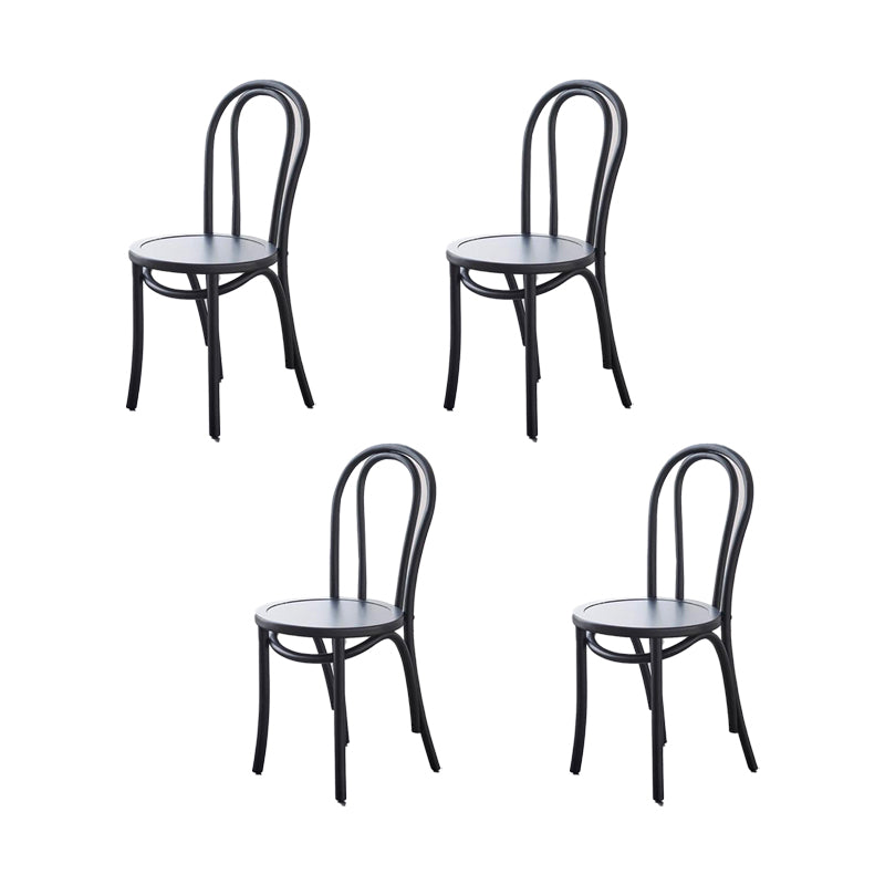 Industrial Kitchen Dining Chairs Solid Wood Windsor Back Side Chair