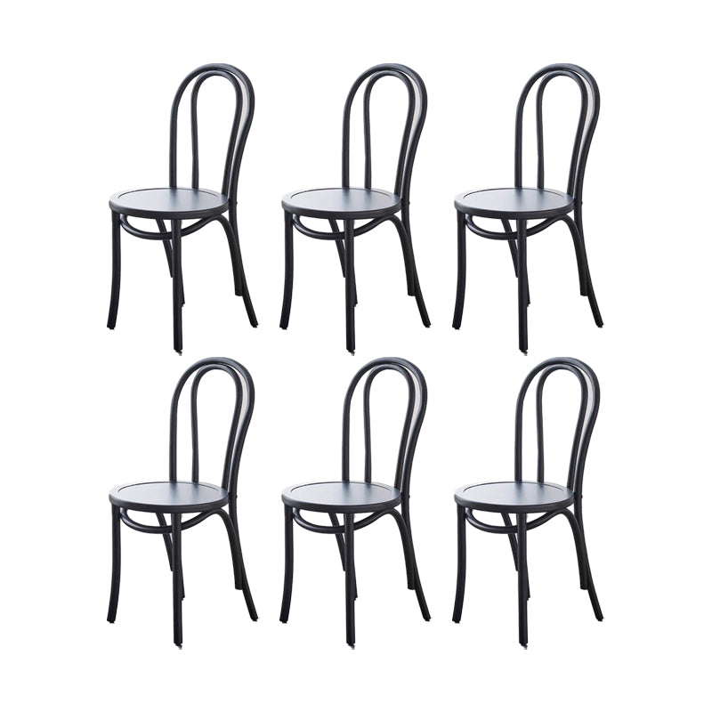 Industrial Kitchen Dining Chairs Solid Wood Windsor Back Side Chair