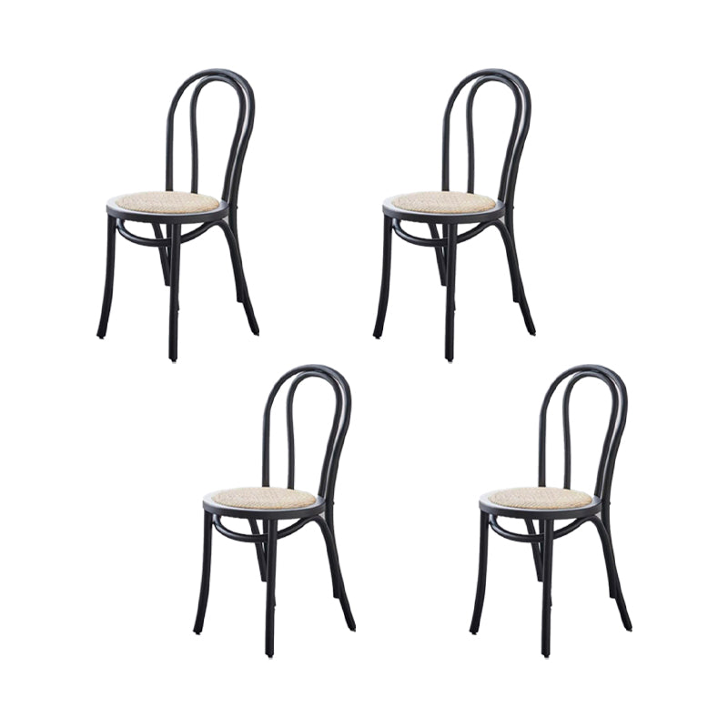 Industrial Kitchen Dining Chairs Solid Wood Windsor Back Side Chair
