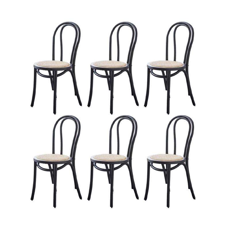 Industrial Kitchen Dining Chairs Solid Wood Windsor Back Side Chair