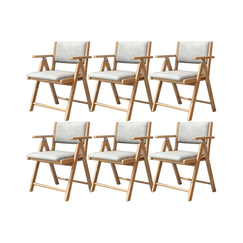 Contemporary Upholstered Arm Chair Indoor Solid Wood Dining Chair