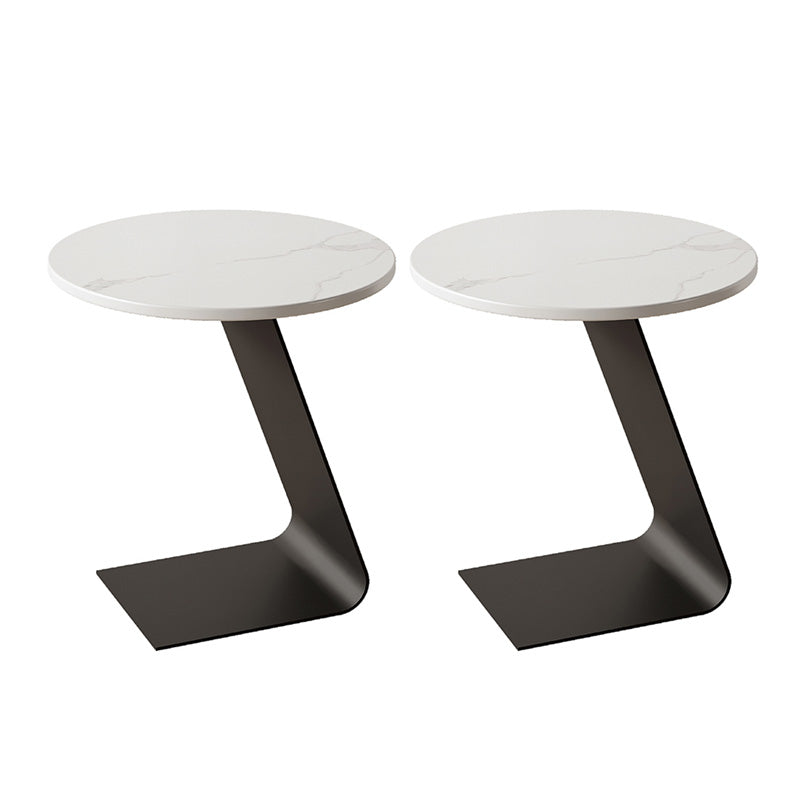 Round Accent Side Table Metal C Side Table Side End Snack Table