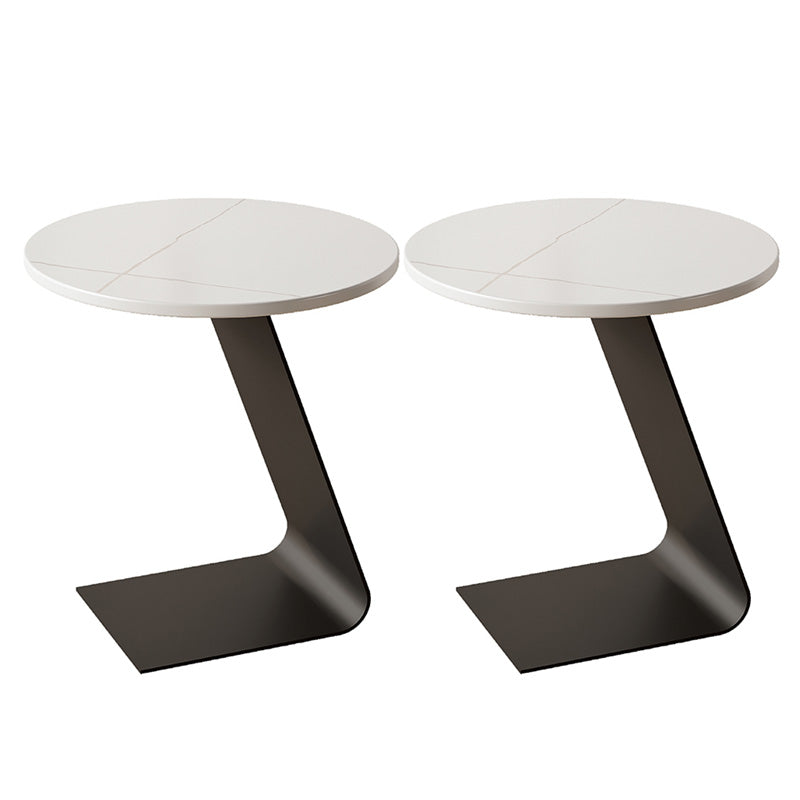 Round Accent Side Table Metal C Side Table Side End Snack Table