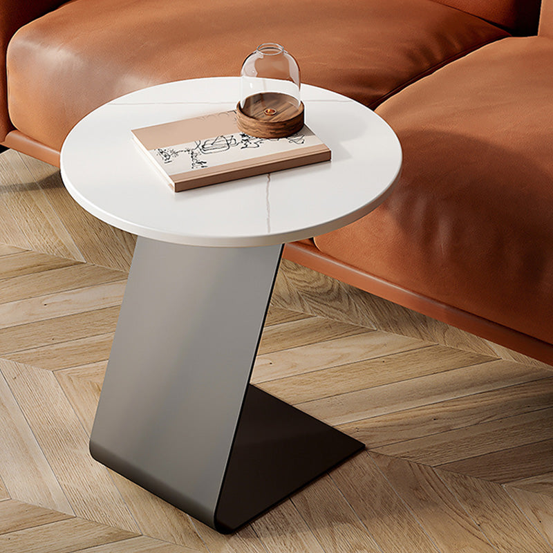 Round Accent Side Table Metal C Side Table Side End Snack Table