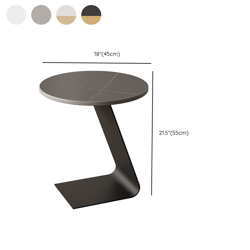 Round Accent Side Table Metal C Side Table Side End Snack Table