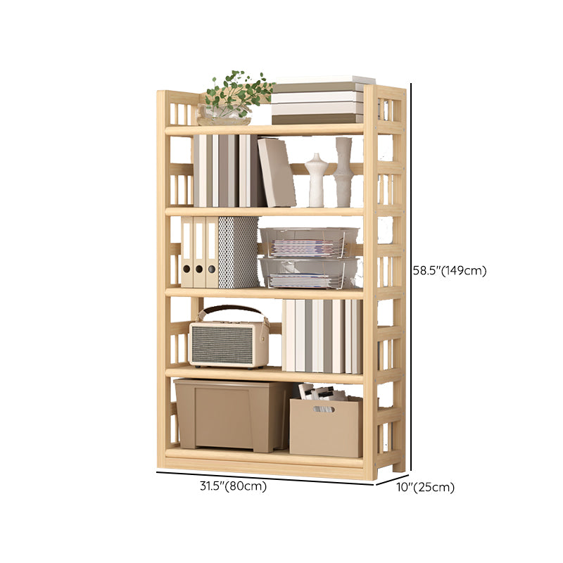 Pine Natural Chest Contemporary Rectangle Accent Chest with Shelves