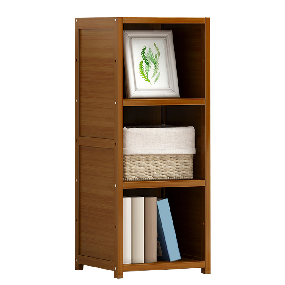 11.8"W Rectangle Accent Chest, Brown Mid-Century Modern Cabinet with Shelves