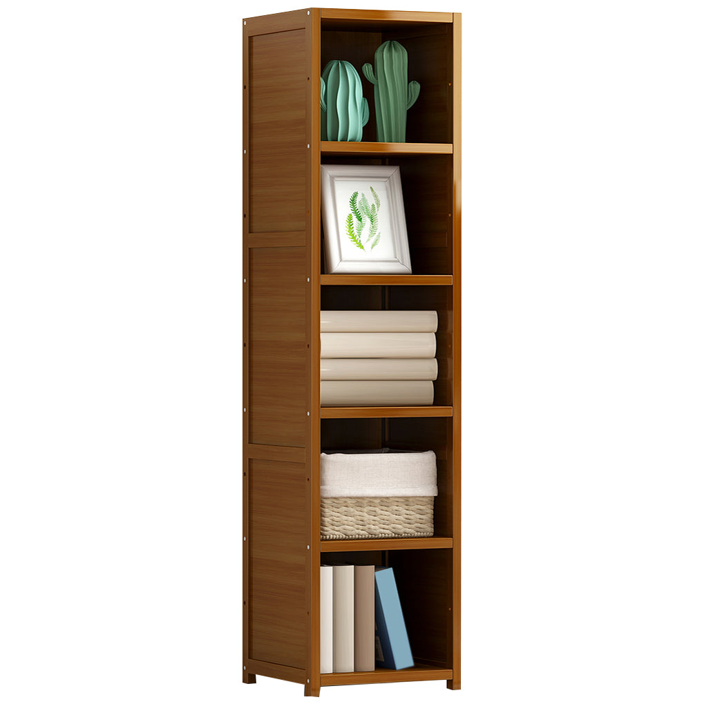 11.8"W Rectangle Accent Chest, Brown Mid-Century Modern Cabinet with Shelves