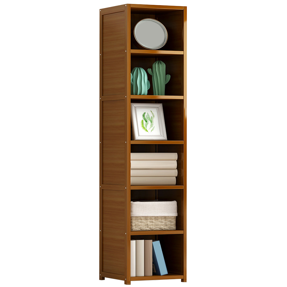 11.8"W Rectangle Accent Chest, Brown Mid-Century Modern Cabinet with Shelves