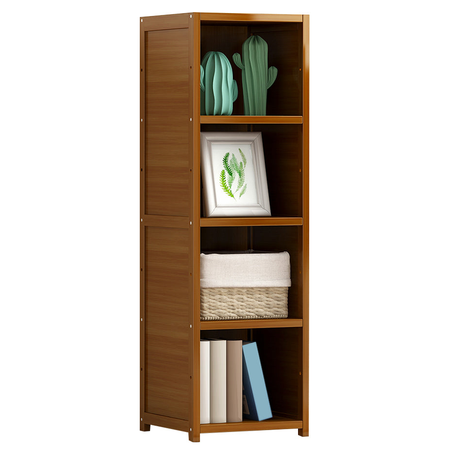 11.8"W Rectangle Accent Chest, Brown Mid-Century Modern Cabinet with Shelves