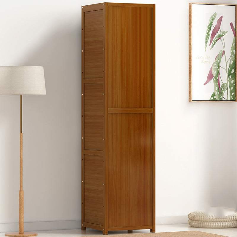 11.8"W Rectangle Accent Chest, Brown Mid-Century Modern Cabinet with Shelves