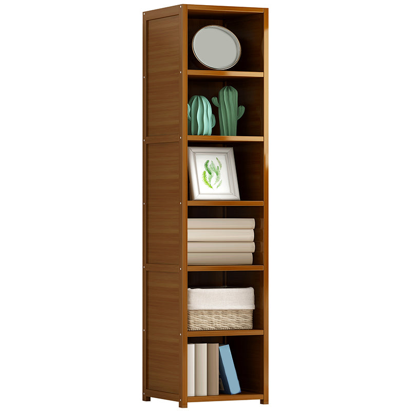 11.8"W Rectangle Accent Chest, Brown Mid-Century Modern Cabinet with Shelves
