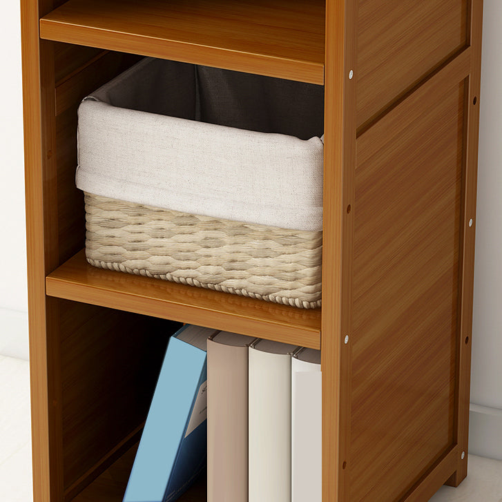 11.8"W Rectangle Accent Chest, Brown Mid-Century Modern Cabinet with Shelves