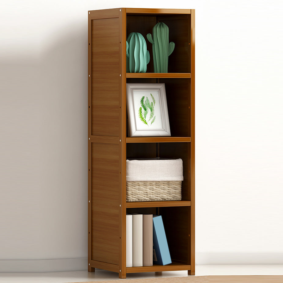 11.8"W Rectangle Accent Chest, Brown Mid-Century Modern Cabinet with Shelves