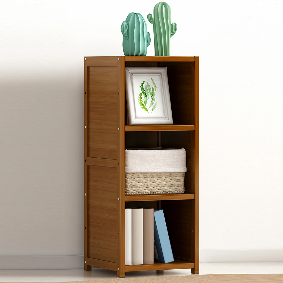 11.8"W Rectangle Accent Chest, Brown Mid-Century Modern Cabinet with Shelves