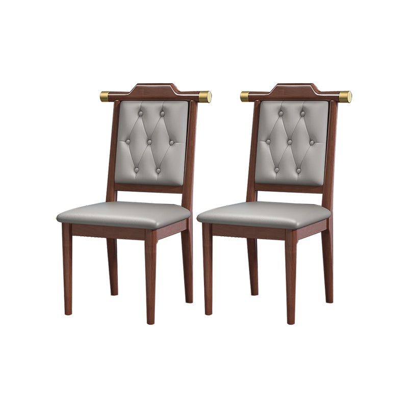 Modern Tufted Dining Chair Open Back Armless Chair for Kitchen Use