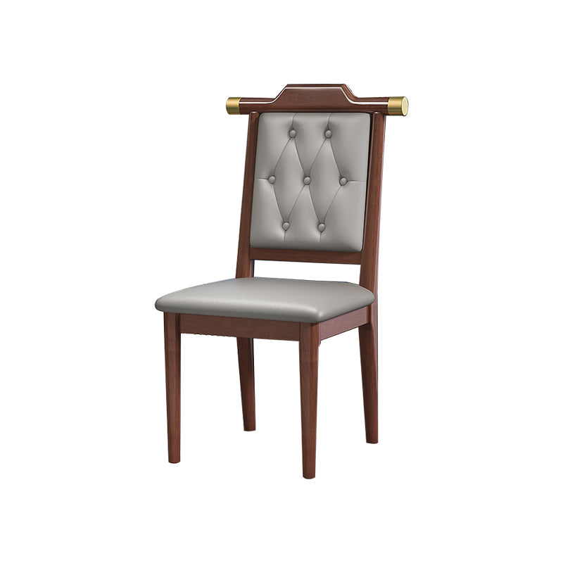 Modern Tufted Dining Chair Open Back Armless Chair for Kitchen Use