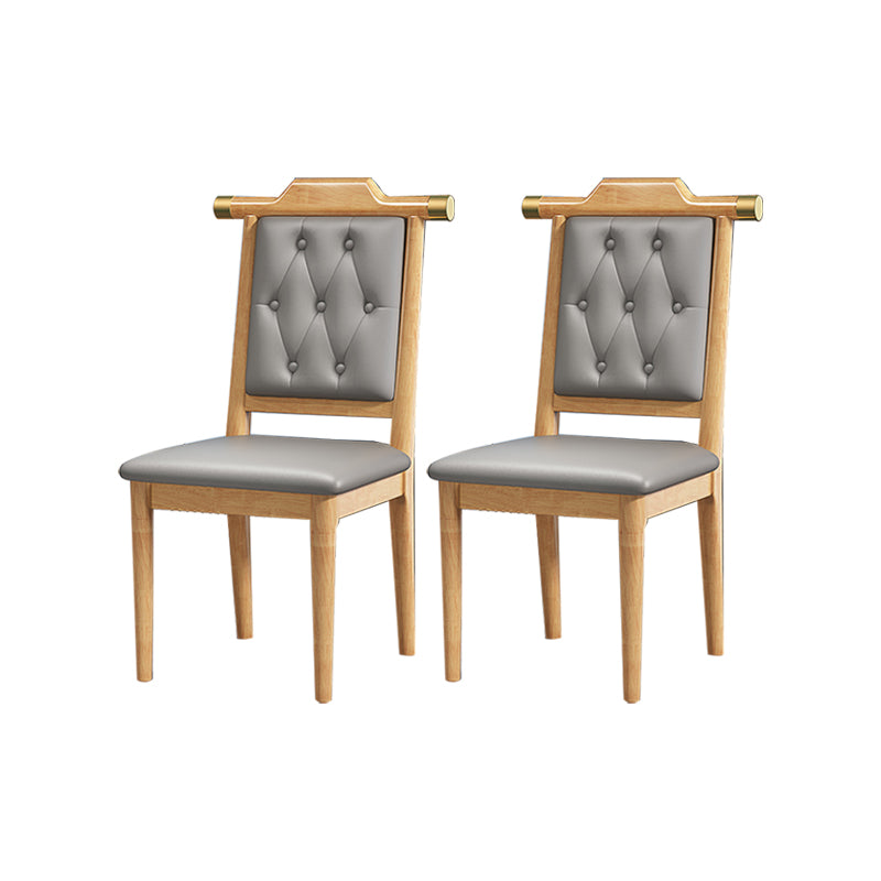 Modern Tufted Dining Chair Open Back Armless Chair for Kitchen Use