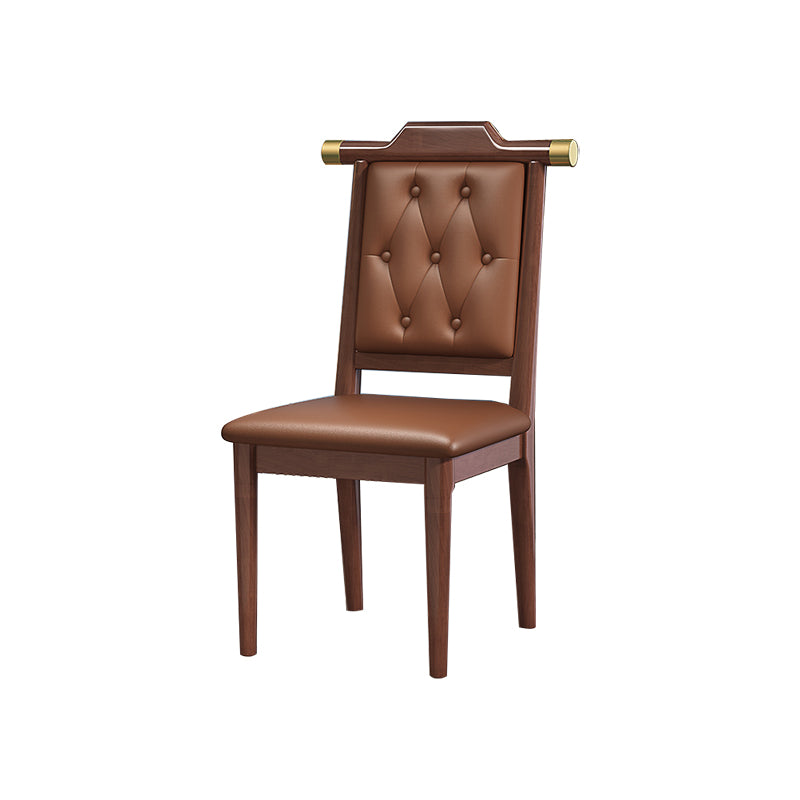Modern Tufted Dining Chair Open Back Armless Chair for Kitchen Use