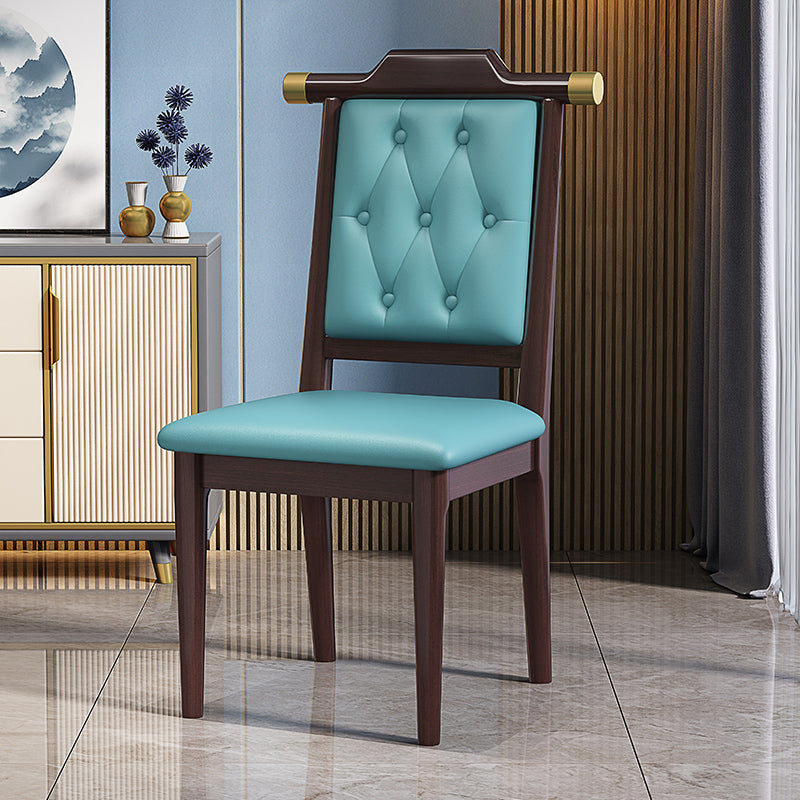 Modern Tufted Dining Chair Open Back Armless Chair for Kitchen Use