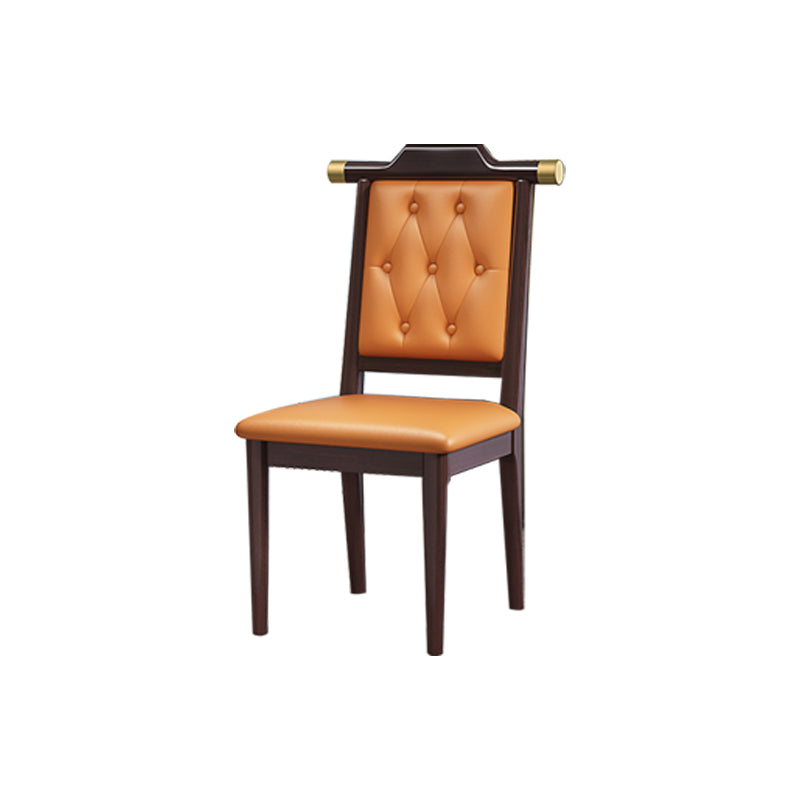 Modern Tufted Dining Chair Open Back Armless Chair for Kitchen Use