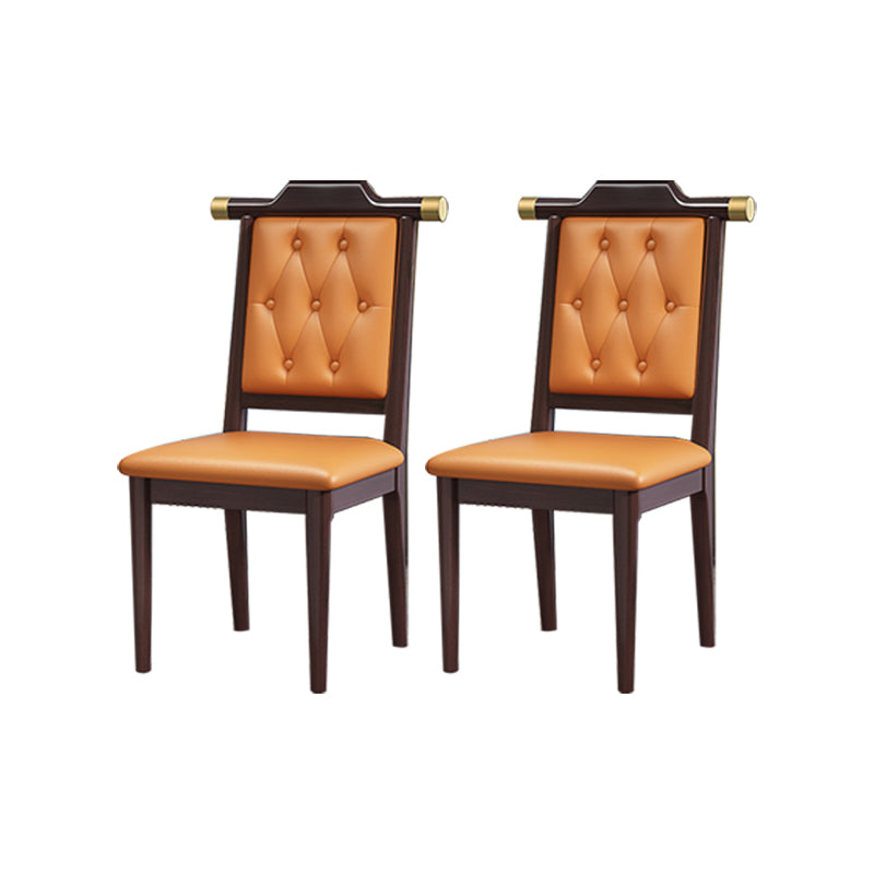 Modern Tufted Dining Chair Open Back Armless Chair for Kitchen Use
