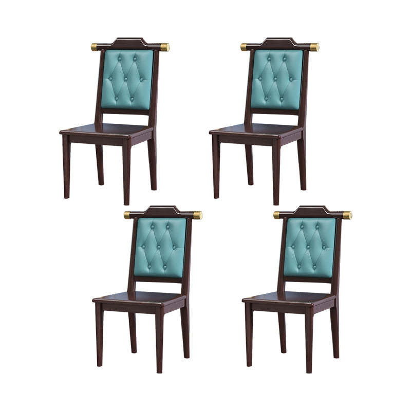 Modern Tufted Dining Chair Open Back Armless Chair for Kitchen Use
