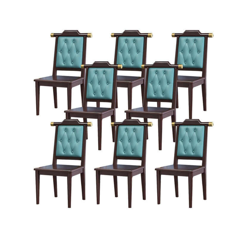 Modern Tufted Dining Chair Open Back Armless Chair for Kitchen Use