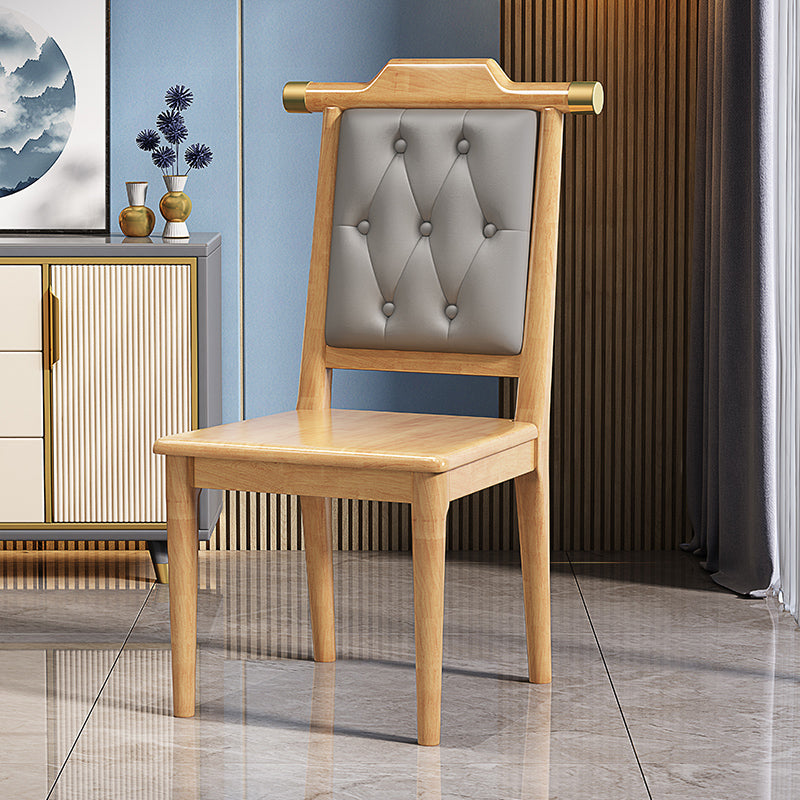Modern Tufted Dining Chair Open Back Armless Chair for Kitchen Use