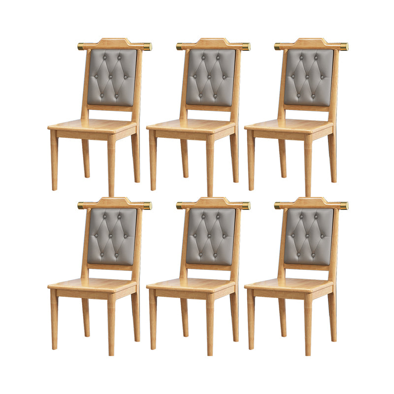 Modern Tufted Dining Chair Open Back Armless Chair for Kitchen Use
