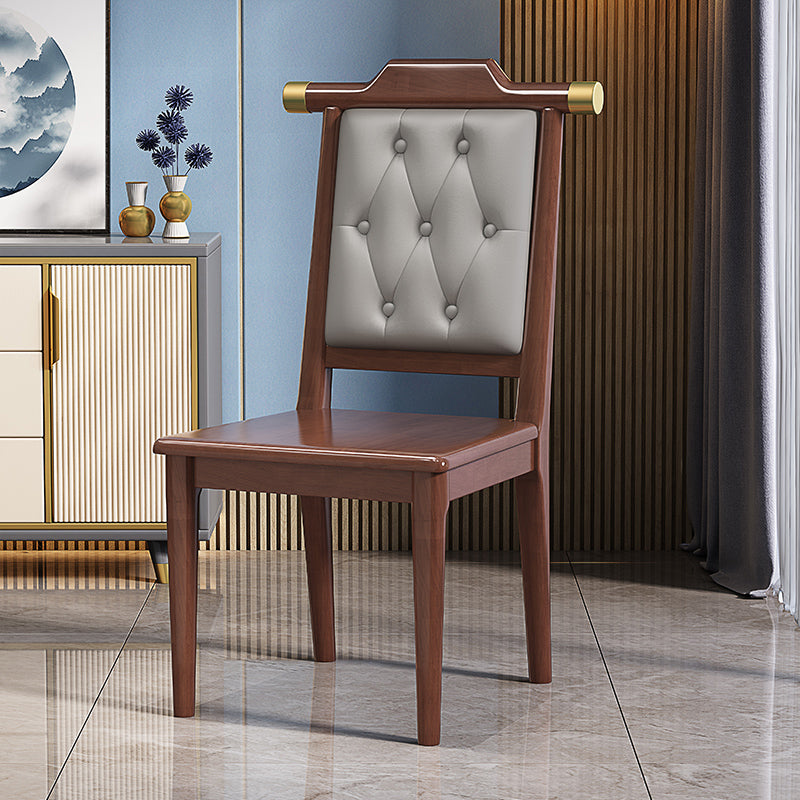 Modern Tufted Dining Chair Open Back Armless Chair for Kitchen Use