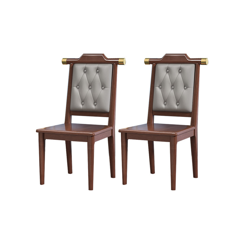 Modern Tufted Dining Chair Open Back Armless Chair for Kitchen Use