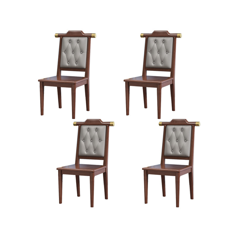 Modern Tufted Dining Chair Open Back Armless Chair for Kitchen Use