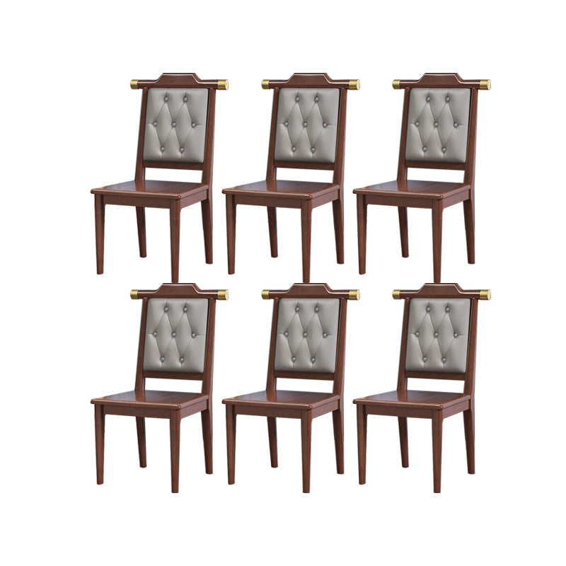 Modern Tufted Dining Chair Open Back Armless Chair for Kitchen Use