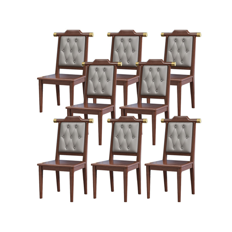 Modern Tufted Dining Chair Open Back Armless Chair for Kitchen Use