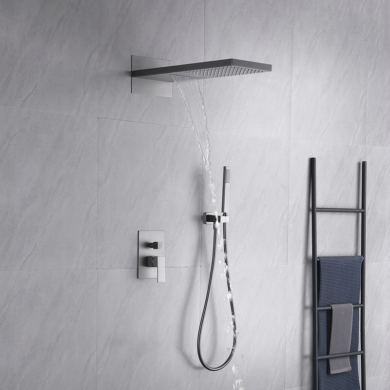 Modern Shower Combo Brass Handheld Shower Head Valve Included Shower Trim