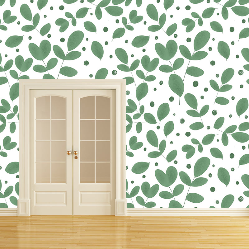 Illustration Plant Decoration Mural Stain Resistant Living Room Wall Mural