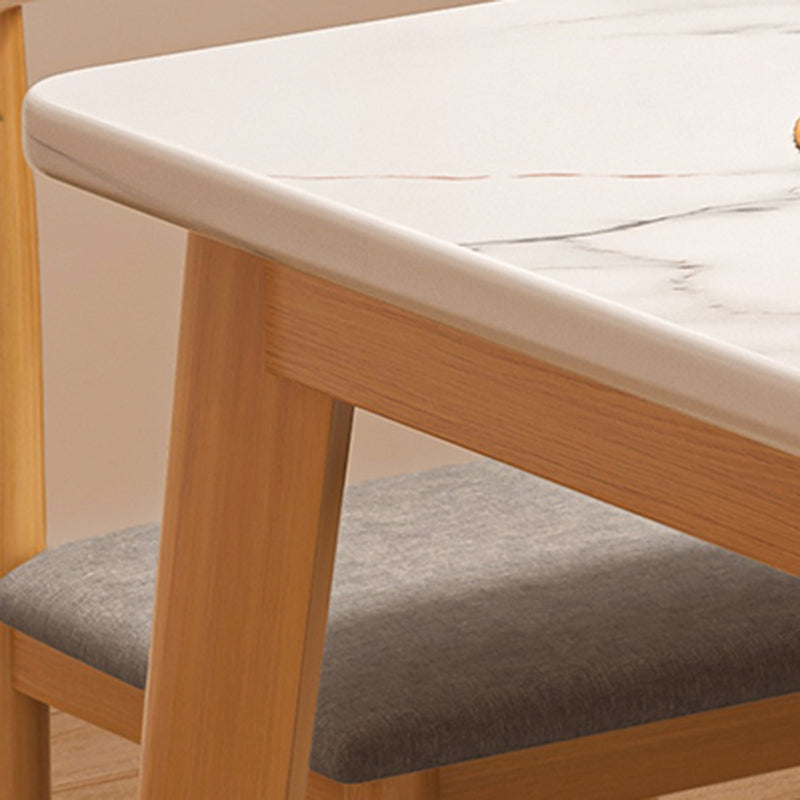 Modern 1/3/5 Pieces Dining Room Table Rectangle Wood Furniture for Home