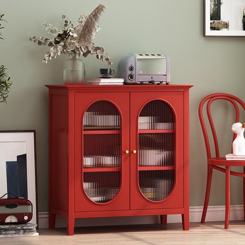 Glam Style Buffet Stand Solid Wood Buffet Sideboard with 2 Doors , 33.46"W