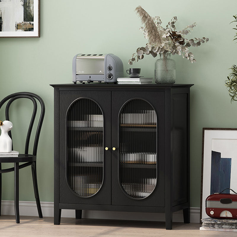 Glam Style Buffet Stand Solid Wood Buffet Sideboard with 2 Doors , 33.46"W