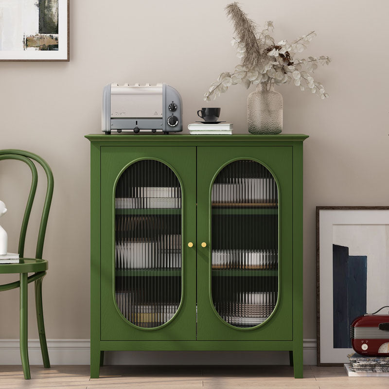 Glam Style Buffet Stand Solid Wood Buffet Sideboard with 2 Doors , 33.46"W