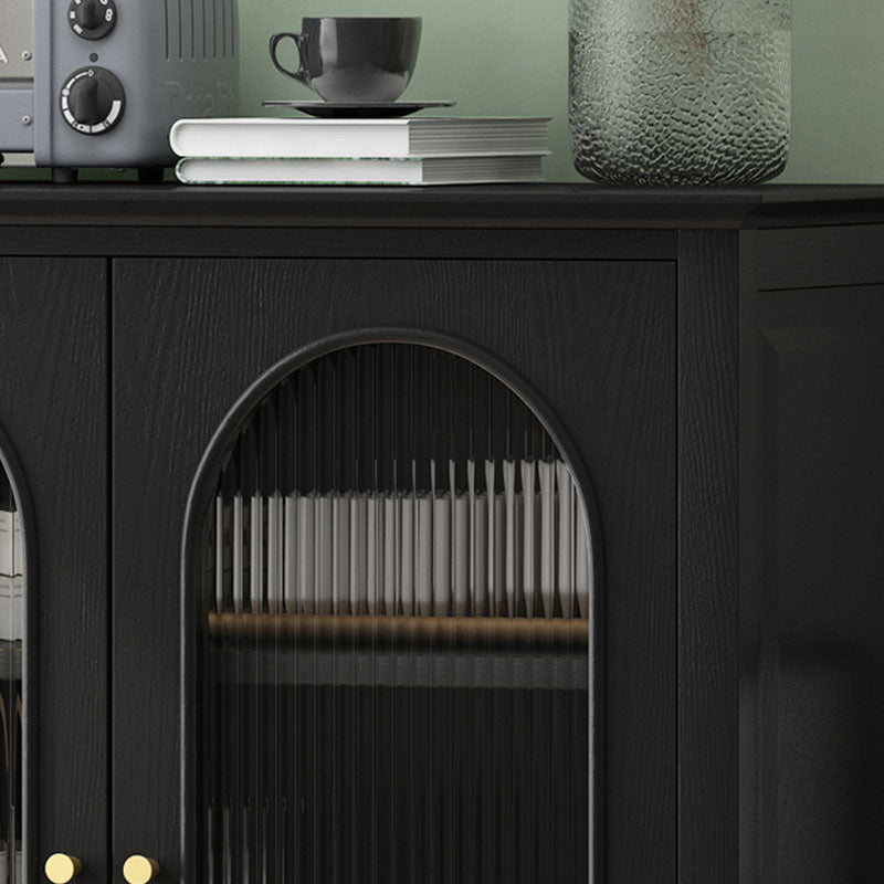 Glam Style Buffet Stand Solid Wood Buffet Sideboard with 2 Doors , 33.46"W