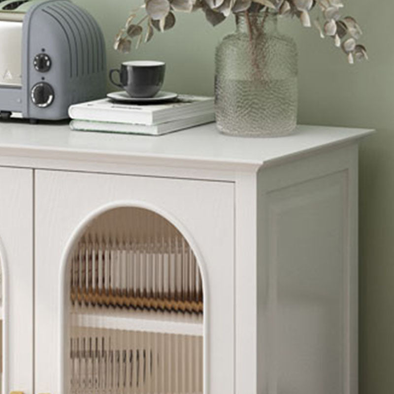 Glam Style Buffet Stand Solid Wood Buffet Sideboard with 2 Doors , 33.46"W