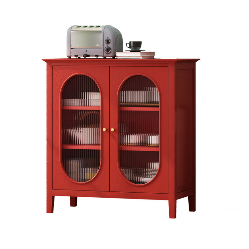 Glam Style Buffet Stand Solid Wood Buffet Sideboard with 2 Doors , 33.46"W