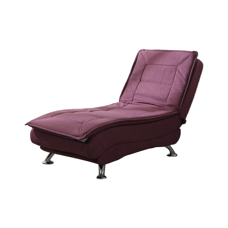 Modern Cotton Blend Lounge Chair Armless Adjustable Sleeper Chair Bed
