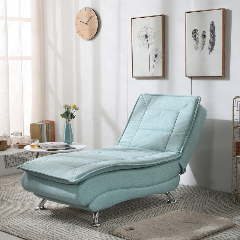 Modern Cotton Blend Lounge Chair Armless Adjustable Sleeper Chair Bed