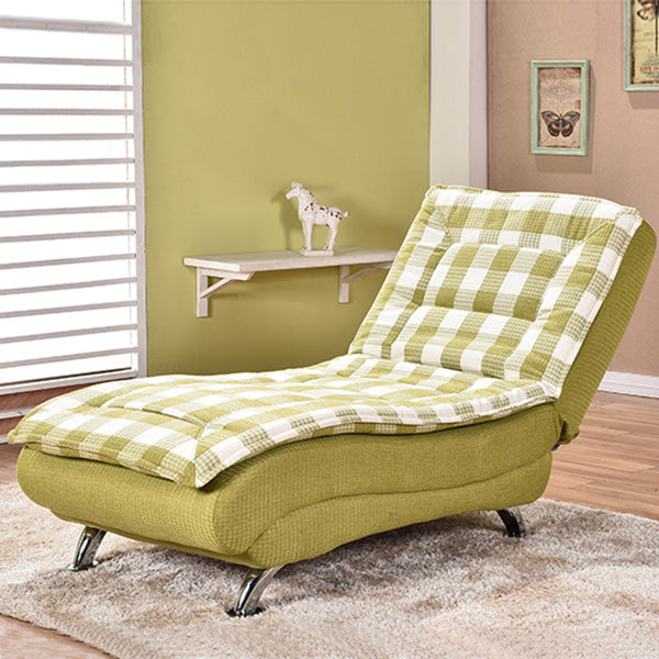Modern Cotton Blend Lounge Chair Armless Adjustable Sleeper Chair Bed