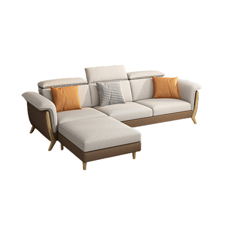Fabric Sectional Sofas Solid Wood Sectional Couch for Living Room