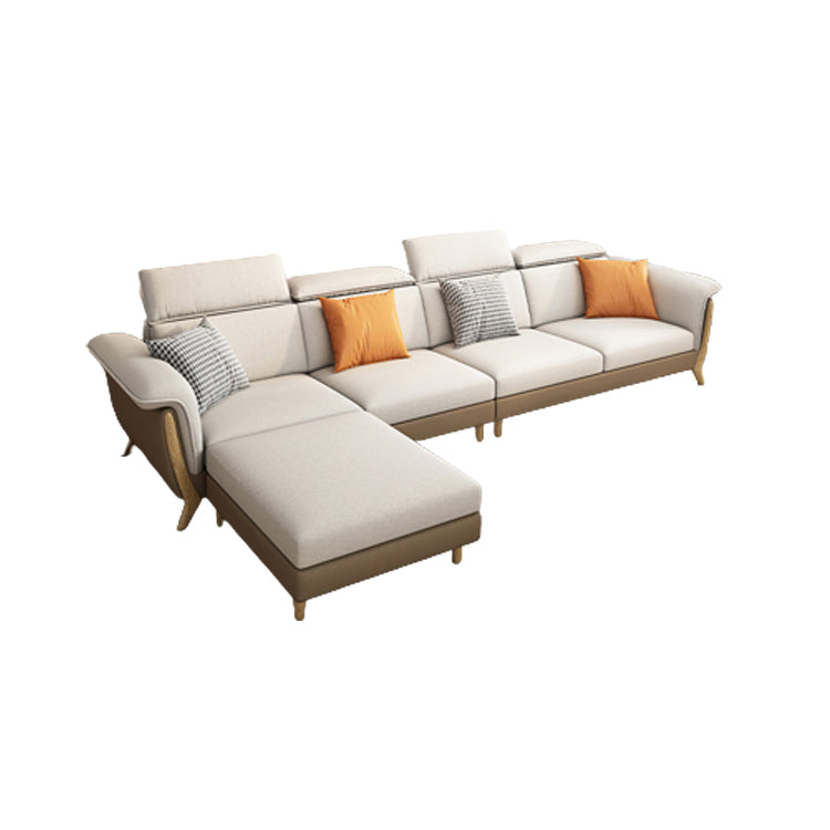 Fabric Sectional Sofas Solid Wood Sectional Couch for Living Room